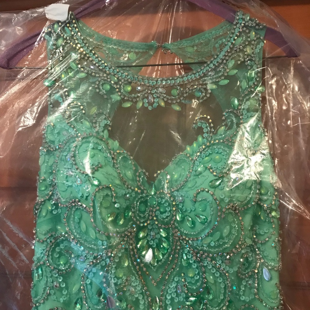 Mint green prom dress, worn once